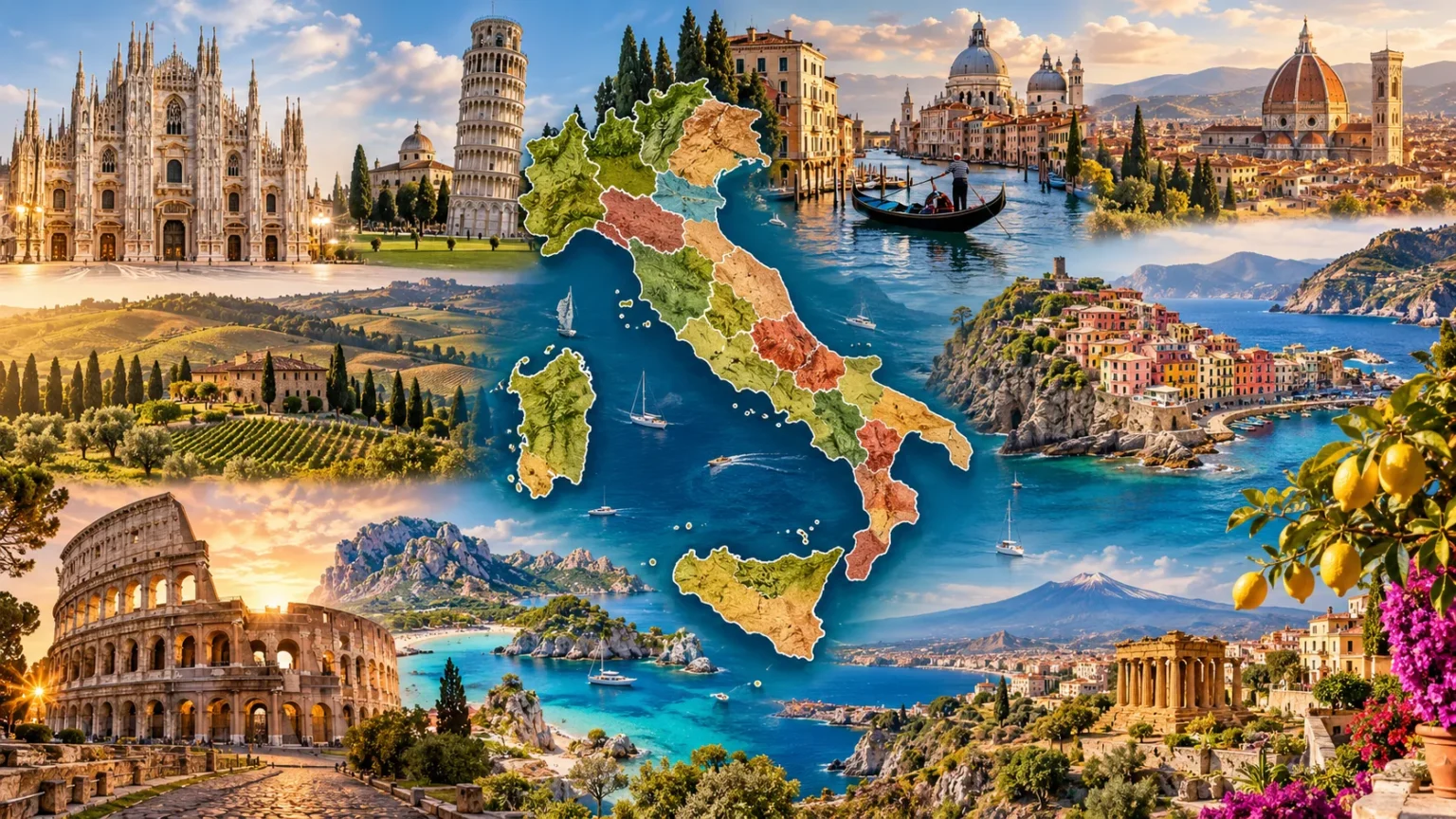 Italy Map Regions, Cities & Top Places to Visit